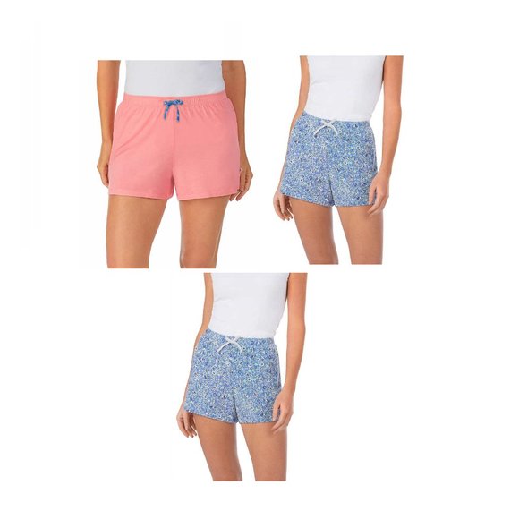 NWoT Jane and Bleecker Women's Sleep Short, 3-pack Blue/Pink Size L $35 9A212 - Picture 1 of 3